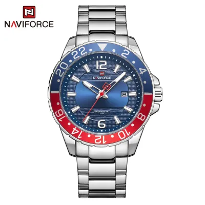 Naviforce NF9192 China men quartz watch stylish Stainless steel band Date display business wristwatch